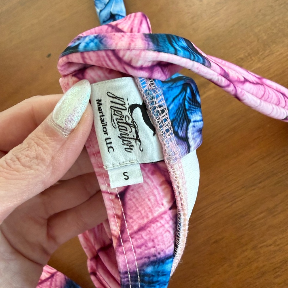 Pink and Blue Mertailor Mermaid Bikini Set - Picture 4 of 9